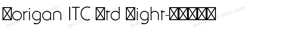 Korigan ITC Std Light字体转换